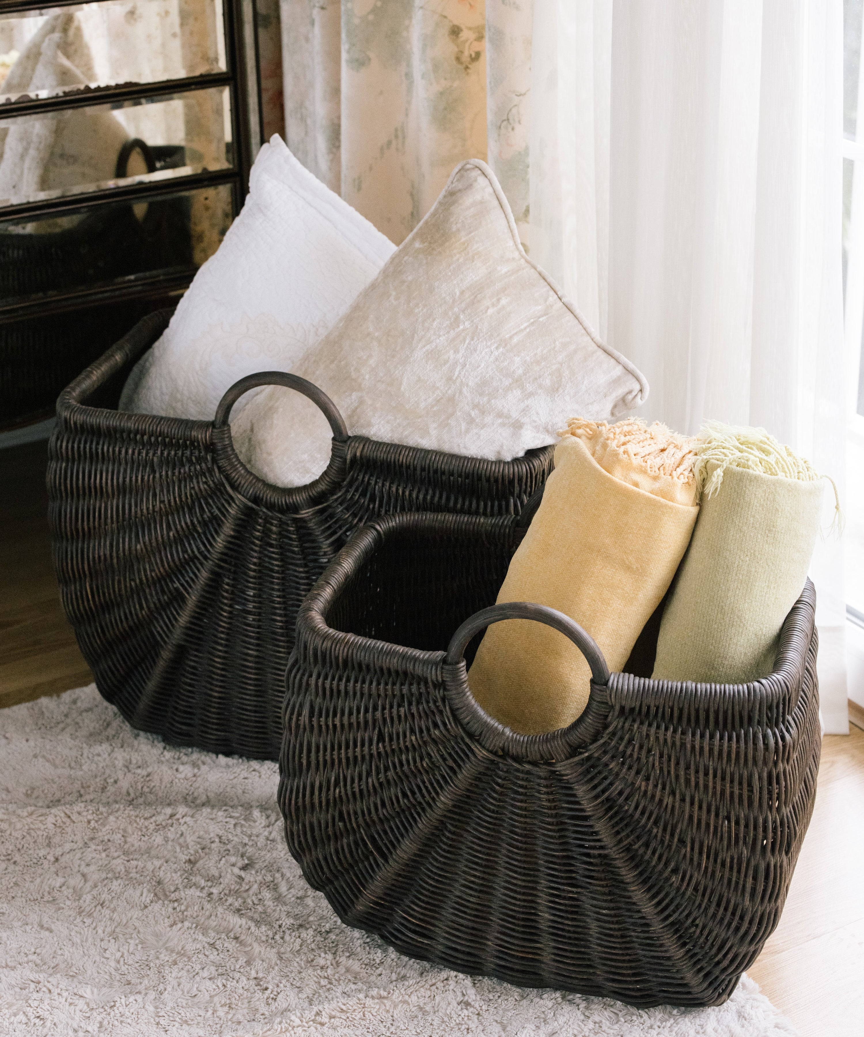 Rattan Dekoratif Sepet Seti (2'li)