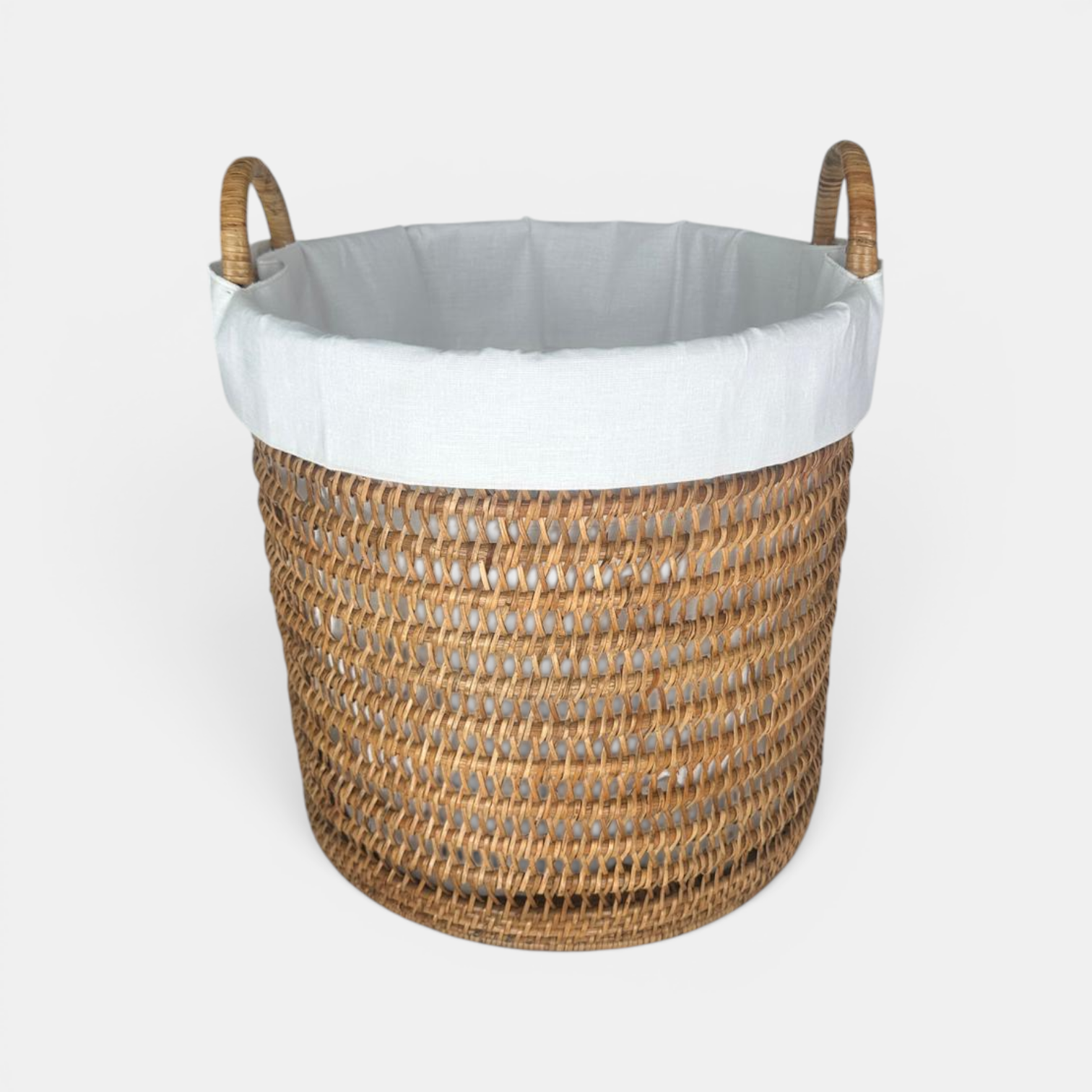 Kulplu Rattan Düzenleyici Sepet