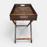 Rattan Tepsili Yan Sehpa – Butler Tray