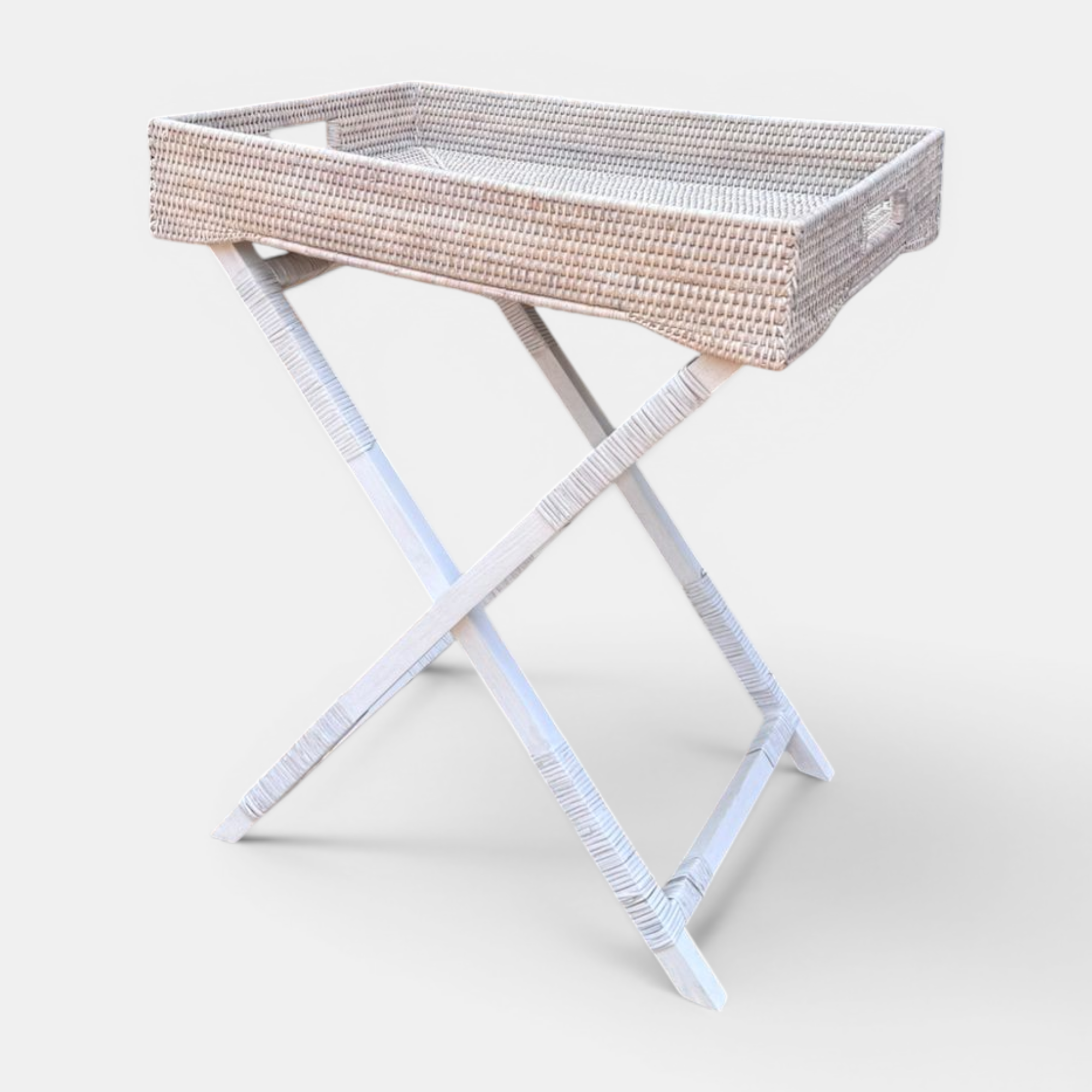 Rattan Tepsili Yan Sehpa – Butler Tray