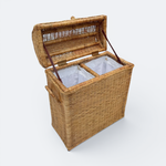 Rattan iki bölmeli sepet