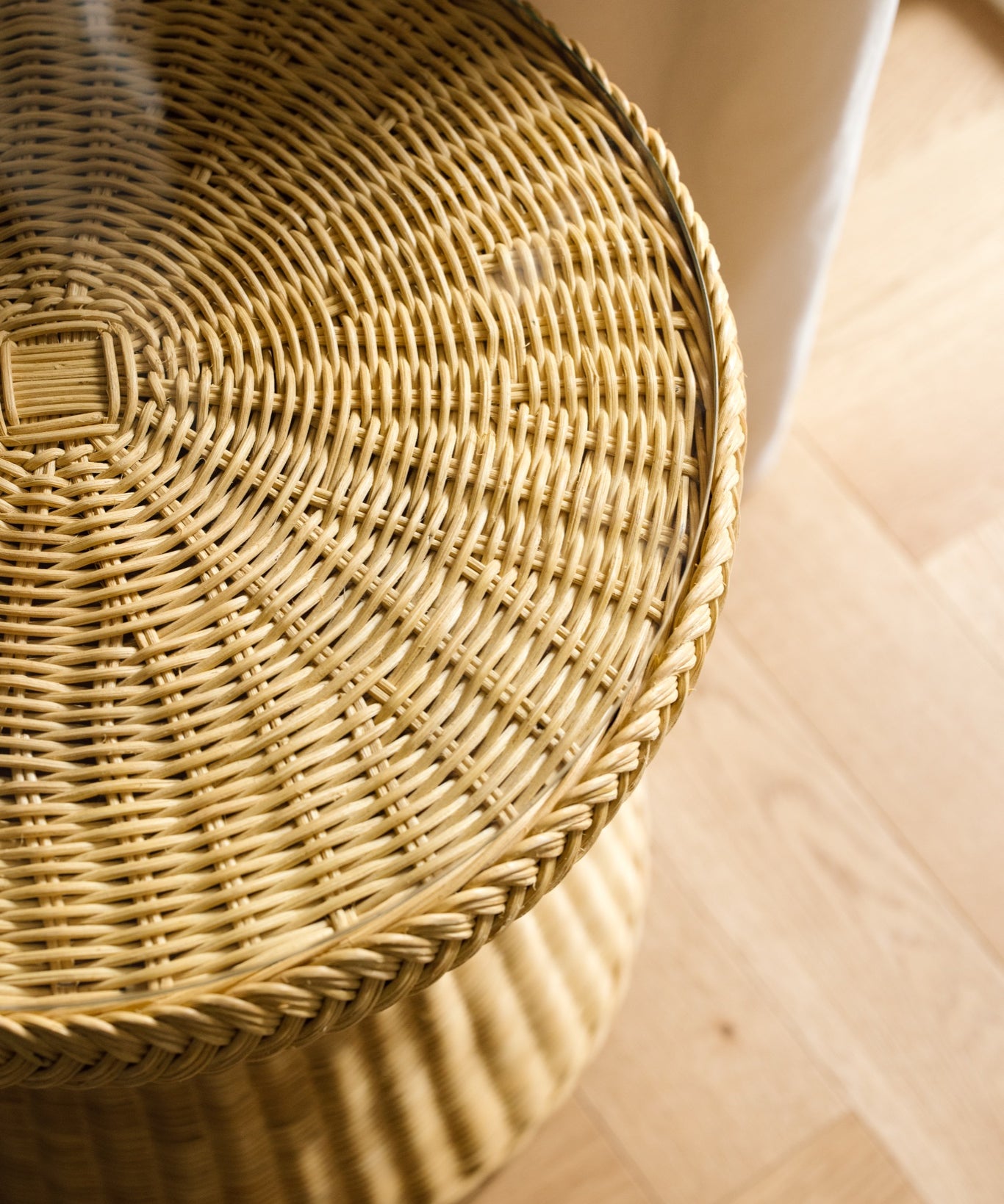 Mantar Form Rattan Yan Sehpa