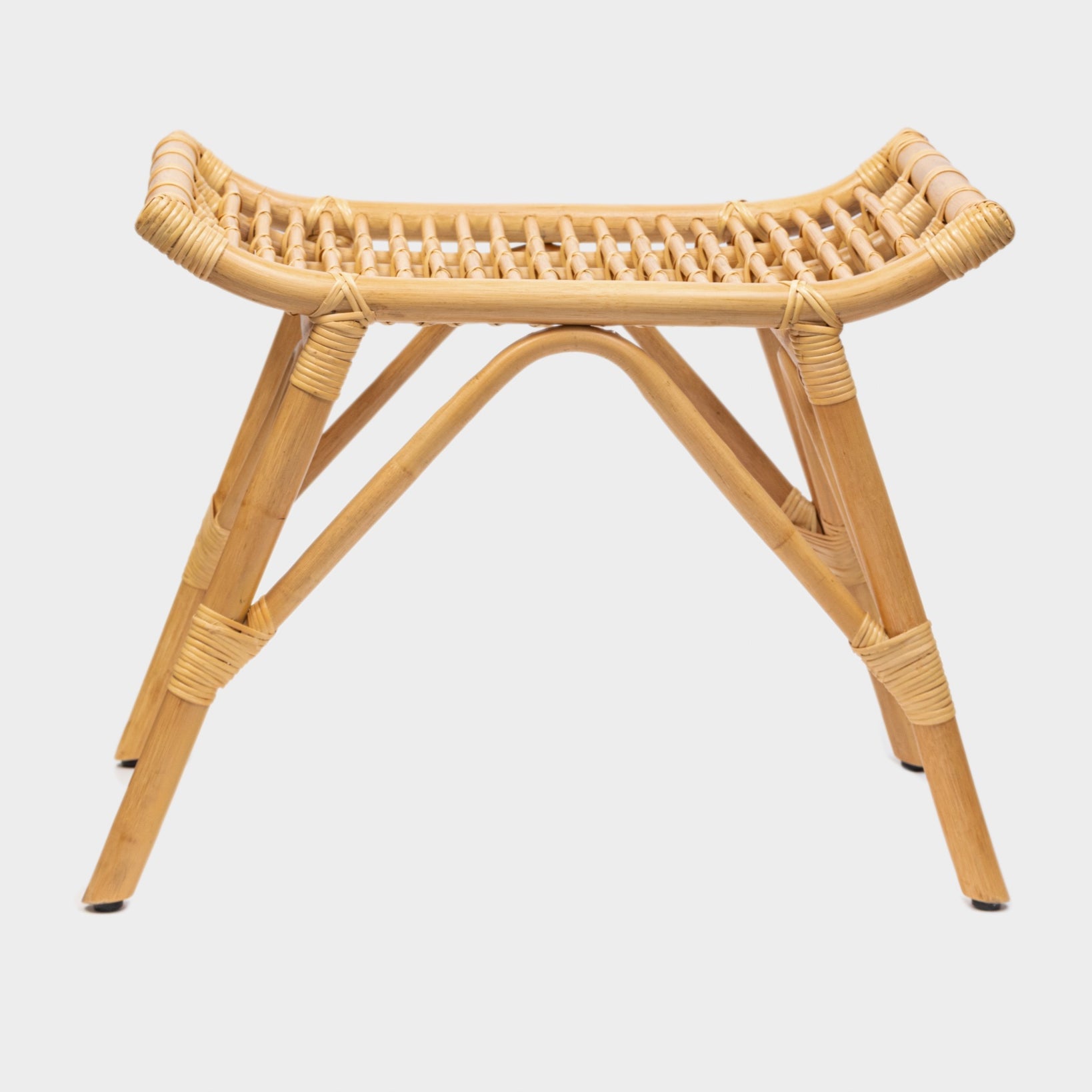 Rattan Curved Stool