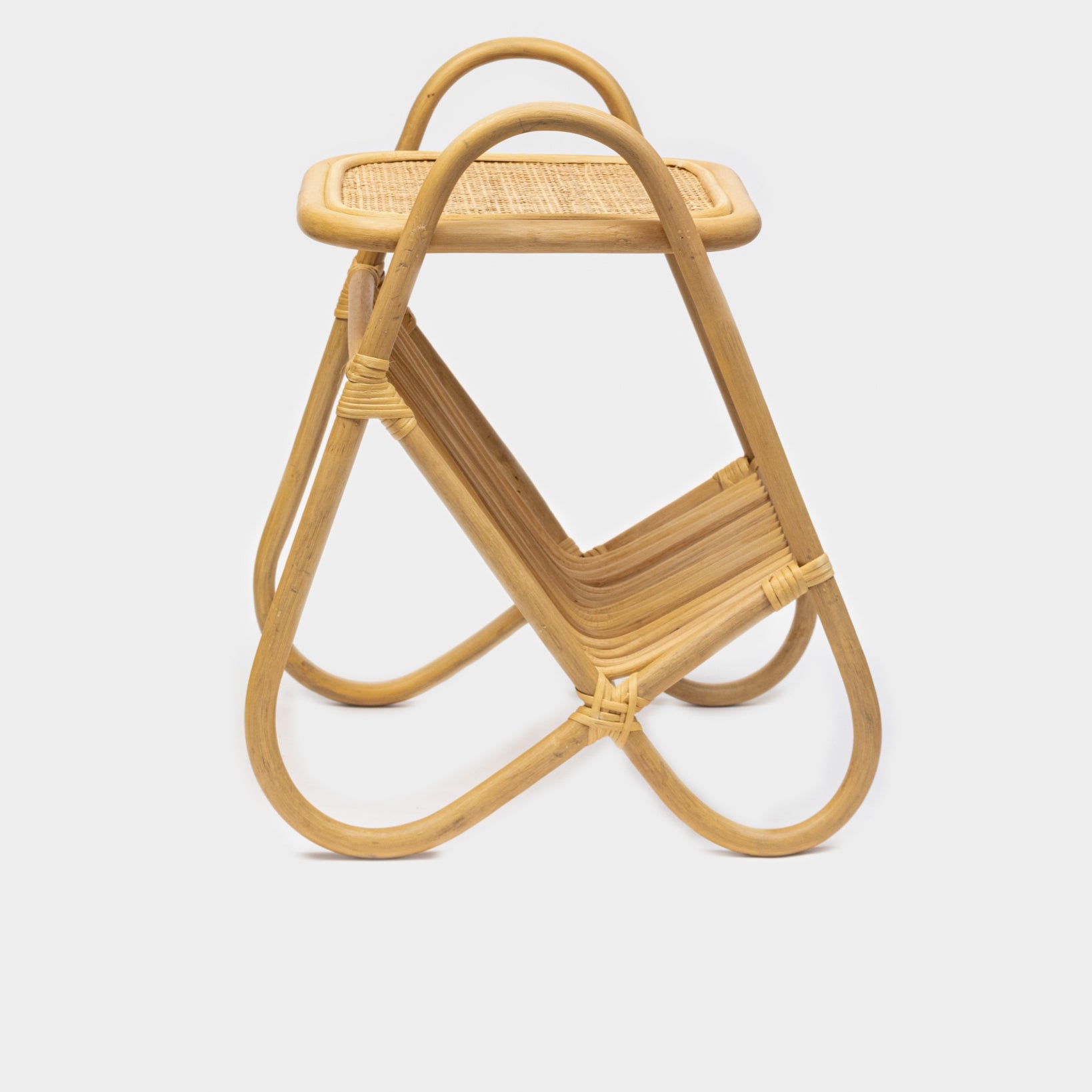 Rattan Magazine Rack Side Table