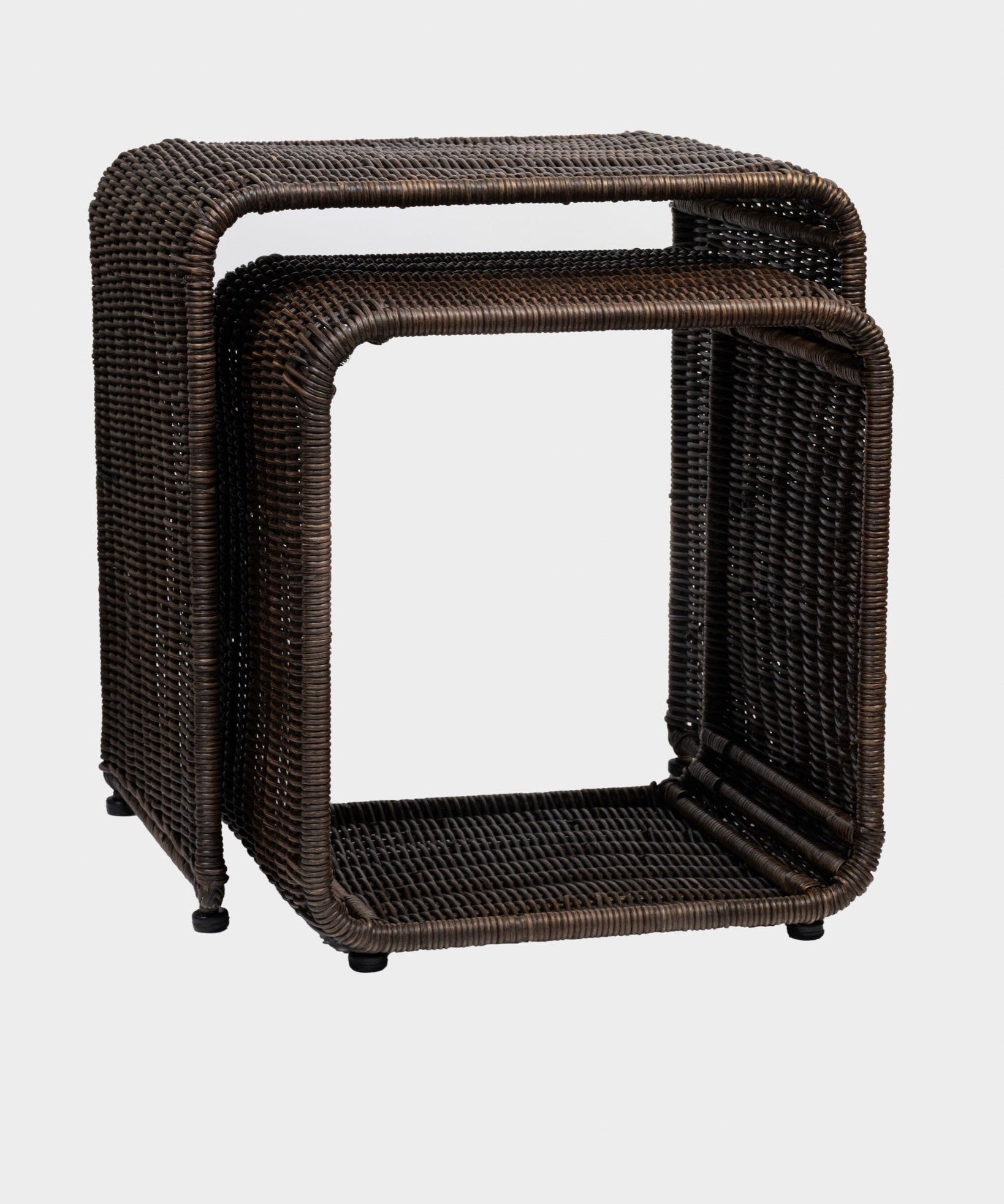 Rattan İkili Yan Sehpa Seti