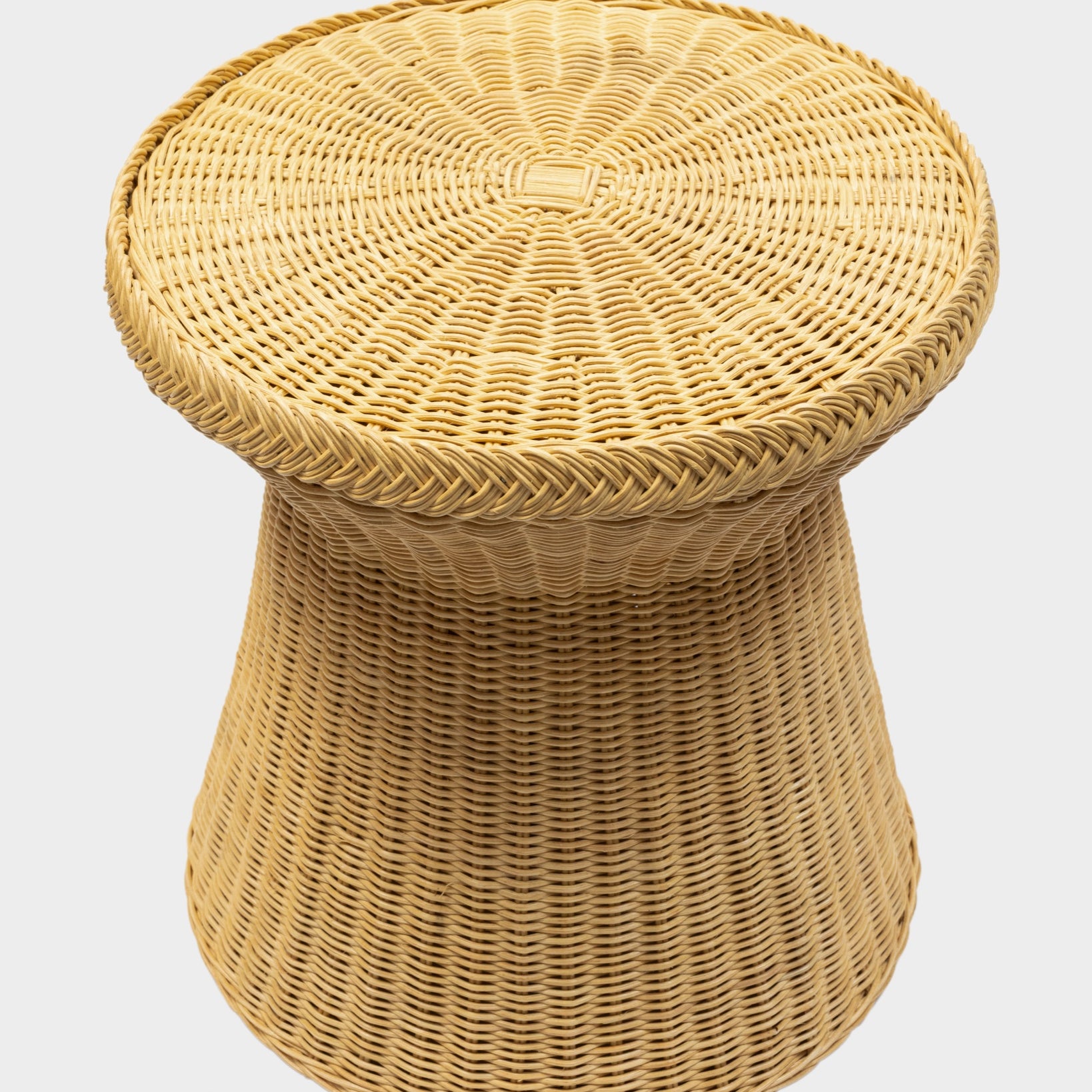 Mushroom Rattan Side Table