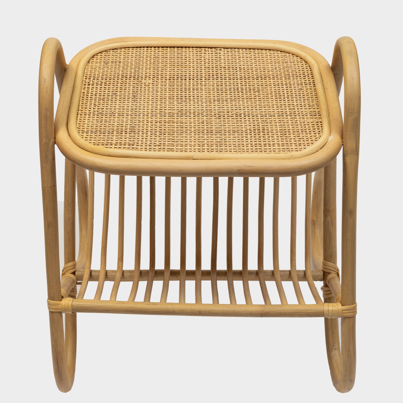 Rattan Magazine Rack Side Table